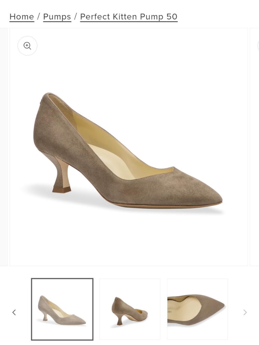 Sarah Flint Perfect Kitten 50 Size 9 US / 39.5 EU in Taupe Suede